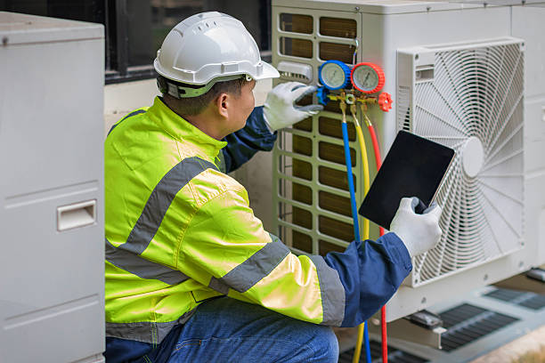 Professional Hvac technician working in Biscoe, NC